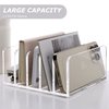 SANRUI Clear Desktop File Organizer, 5 Compartments Acrylic Office Document Sorter Mails Storage, Multifunction Letter Folder Racks Holders for Office,Home, School Desk Organization