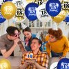 Blue Gold 18th Birthday Balloons 24Pcs Navy Blue White Gold Happy 18th Birthday Latex Balloons Blue Gold 18th Birthday Party Decorations for Boys Men 18th Birthday Anniversary Party Supplies 12Inch