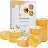 Beeswax Tealight Candles, Tea Lights Candles 12 Pack 4 Hours of Each, Natural Beeswax Tealights for Home Decor & Ambiance, Long-Lasting & Eco-Friendly