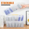 Trading Card Storage Box with Divider Cases for 200 Top Loaders, 15 Inches Long Card Storage Portable Sports Cards Storage Case, Baseball Card Storage-6+1 Set