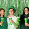 St. Patrick's Face Sticker Green Shamrock Face Gems Temporary Tattoos Sticker Clove Face Body Tattoos Party Makeup Self Adhesive St. Patrick's Day Holiday Festival Party Supplies 2pcs