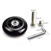 F-ber Luggage Suitcase Wheels Replacement Kit 78x24mm/3.07"x0.94" w/ABEC 608zz Inline Outdoor Skate Replacement Wheels, One Set of (2) Wheels (OD:78 W:24 ID:6 Axles:35 and 40mm)