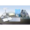 Kantek Clear Acrylic Mini File Sorter, 2 Section File Holder, 6" x 3.8" x 3.9", Desk Organizer, Non-Skid Feet, Desk Accessory