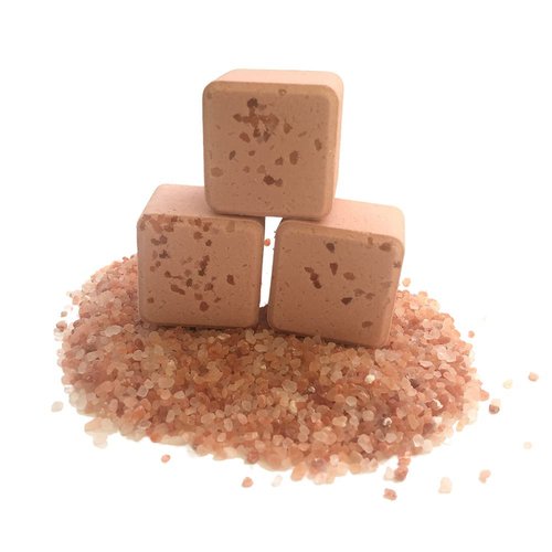 Himalayan Pink Salt Magnesium Onsen Bath Fizz Cubes - Handcrafted in Small Batches - Set of Two 4.8 oz Fizz Cube