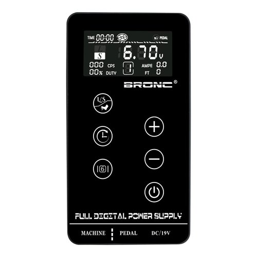 BRONC Professional Tattoo Power Supply Touch Screen Digital LCD for Tattoo Machines