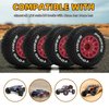12mm/14mm/17mm Hex RC Wheels and Tires RC Truck Tires 1/10 Scale Tyres Detachable Replacement RC Car Tires for Arrma Senton Tires Slash Tires Axial Redcat Rc4wd Hex (Red)