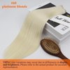 Full Shine Weft Hair Extensions Human Hair Platinum Blonde Sew In Real Hair Extensions Blonde Hair Weft Extensions Remy Human Hair Blonde Full Head 105G 24 Inch Human Hair Weft Sew In Extensions
