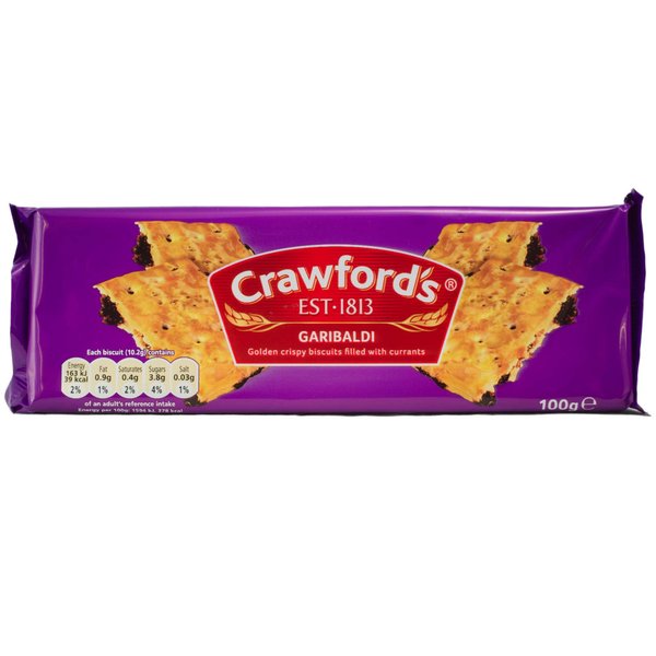 Crawford's | Garibaldi Biscuits | 4 x 100g | 4 Packs