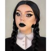 WIGER Long Black Wigs Straight Black Hair Dye Wig for Women Middle Part Synthetic Heat Resistant Natural Hair for Party or Halloween Costume Full Black Wigs for Girls (1B)