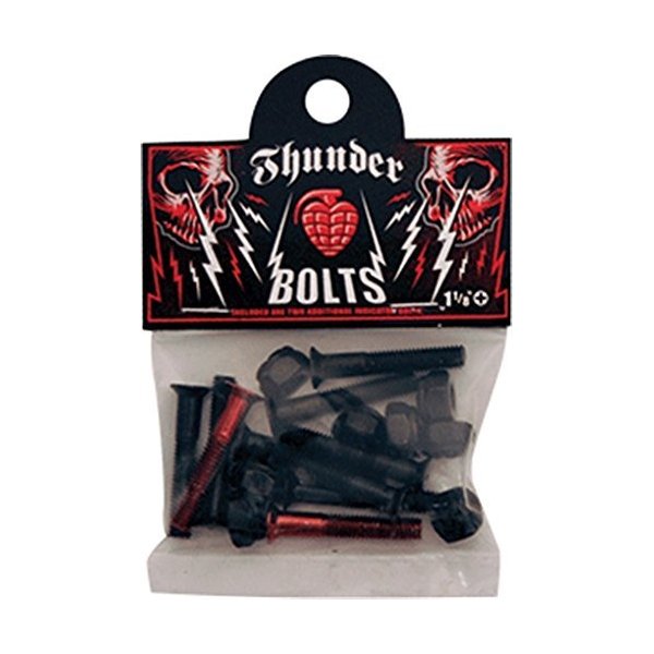 Thunder 1 1/8" Red Hardware Single Set Skateboarding Hardware