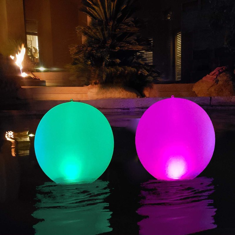 Floating Pool Lights Inflatable Waterproof IP68 Solar Glow Globe,14 ...