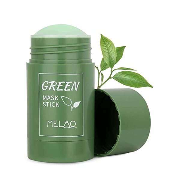 MELAO Green Tea Mask Stick, Moisturized face, Deep Clean Clay Facial For All Type Of Skin Women and Men (Pack 2)