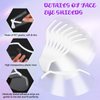 Piriuuo 50 Pcs Clear Shower Face Eye Shields, Disposal Shower Visor for Adults Eyelash Extensions Waterproof Shower Face Shields Makeup Protector Visors Shield for Hairspray Salon Eyelid Aftercare