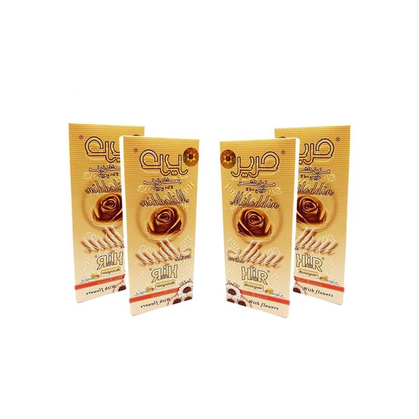 4 Pcs Harir Sweet Sugaring Sugar Paste Wax Waxing Hair Removal Remover 100 Natural All Body Parts Bikini Brazilian Underarms (4 Packets X 100 gm) Total 14.11 oz 400 gm, 3.5 Ounce