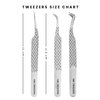 GMI Lash Tweezers - Pack of 3 Firber Tip Eyelash Tweezers - Stainless Steel Eyelash Extension Tweezers