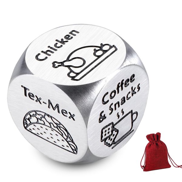 Stocking Stuffers for Women Men Adults, for Women Men,Anniversary Food Decision Dice Gifts Naughty Dice Gifts for Couples Wife Husband Funny White Elephant Gifts Valentines Day(2pcs)