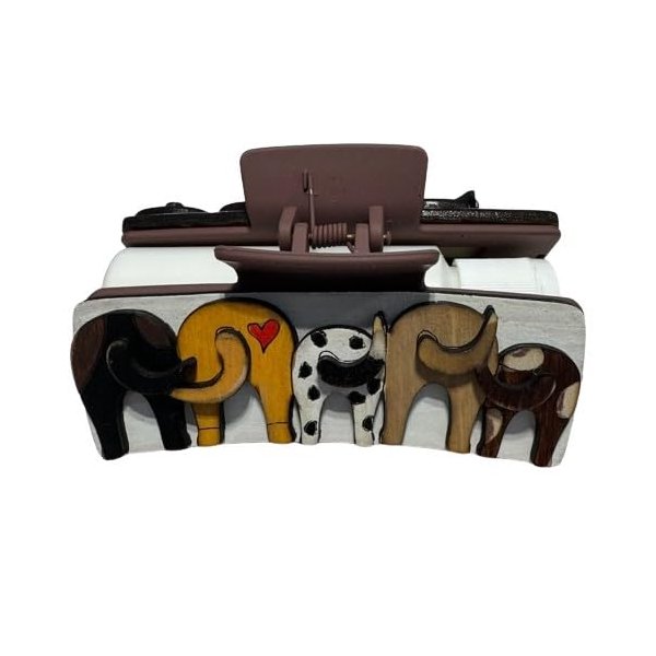 Handcrafted Wooden Stylish Hair Clips