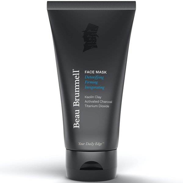 Men’s Face Mask by Beau Brummell | Detoxifying Facial Treatment with Kaolin Clay & Activated Charcoal | Deep Cleansing Formula Clears Blackheads & Acne | 5 FLOZ Tube Lasts Approx 6-Months |Made In USA