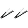 FRCOLOR 2Pcs Straightening Comb Flat Iron Comb Salon Hair Brush Combs V-shaped Straight Comb Hairdressing Styling Hair Straightener for Hair Salon Home Use