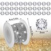 Lusofie 10 Yards 2MM Rhinestone Close Chain Trim Silver Rhinestone String Rhinestone Roll Crystal Rhinestones Chain for Crafts Jewelry Wedding Clothes DIY