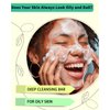 SAPHUS Face Wash Bar, Facial Cleansing Bars Balancing Face Soap Cleanser with Amino Acids & Jojoba Oil for Gentle Exfoliation for Oily Skin, Soap Free, Sulfate Free, Zero Waste