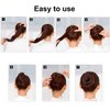 （30Pcs）2 colors Elastic Edge Mesh Invisible Hair Nets Hair Bun Holder for Ballet Dance (yellow)