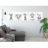 Stickerbrand Nursery Safari Baby Animal Posters (set of 5) Prints. Baby Elephant, Giraffe, Rhino, Lion and Zebra. Unframed. Great gifts for Baby shower, Kids Bedroom or Bathroom Decor. #P1022