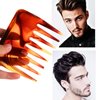 Mini Wide Tooth Comb,Small Travel Purse Hair Detangling Comb Beard Comb for Curly Wavy Hair Portable Care Comb Shower Comb Travel Combs for Men Women - Best Styling Comb for Wet,Dry,Long Hair (Brown)