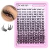 Lash Clusters Wispy Eyelash Clusters Natural C Curl DIY Lash Extension zanlufly 180Pcs Thin Band Individual Lashes Eyelash Extensions (8-16MM)