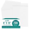 Levex - 6" x 10" (200 Count) 2 Mil Clear Reclosable Zip Plastic Poly Bags with Resealable Lock Seal Zipper for Travel, Storage, Packaging & Shipping