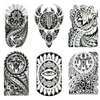 Oottati 6 Sheets Arm Leg Waterproof Temporary Tattoos Shoulder Turtle Sun Eye Totem