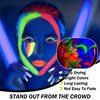 8 Colors Neon Face Paint Glow in The Dark UV Blacklight Body Paint Professional Water Activated Face Paint for Adults Kids Halloween Makeup