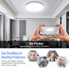 SunRider LED Flush Mount Ceiling Light Fixture, 5000K Daylight White, 2400LM, 12 Inch 24W White Round Flat Ceiling Lights, 240W Equiv. Non-Dimmable
