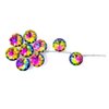 Spriak 10 Pack Drawer Knobs, 30mm Colorful Crystal Glass Cabinet Dresser Pulls Diamond Shape Cupboard Wardrobe Knob for Kitchen Bathroom Office DIY