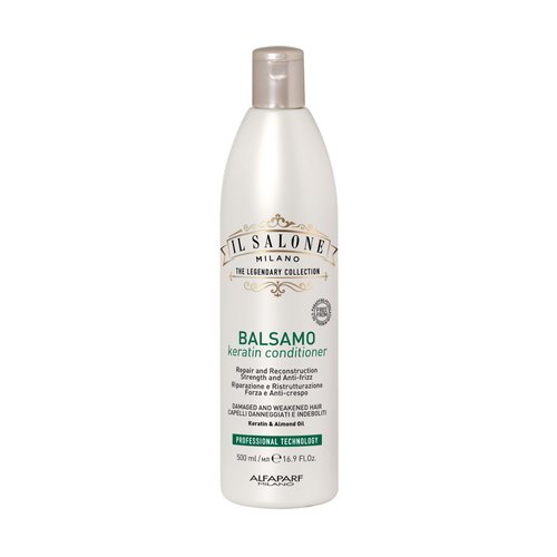 Il Salone Milano Professional Keratin Conditioner for Very Damaged Hair - Reconstruction, Strengthen and Repair - Premium Quality (16.91 Ounce)