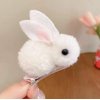 4Pcs Plush Bunny Hair Clips, Cute Bunny Hair Claw Clips for Womens Bunny Hair Clip Mini Hair Clips, Girls, Rabbit Hair Clip, Hold Hair Clip Easter Plush Rabbit Hairpin for Thin Hair Hold Hair Clip