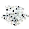 100 Pcs Sew On Googly Wiggle Eyes Button for DIY Crafts Stuffed Plush Dolls Making Scrapbooking Projects (8mm)