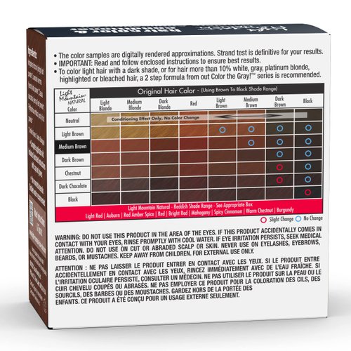 Light Mountain Henna Hair Color & Conditioner - Medium Brown Hair Dye for Men/Women, Organic Henna Leaf Powder and Botanicals, Chemical-Free Semi-Permanent Hair Color, 4 Oz