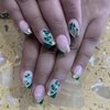 St. Patrick's Day Shamrock Press on Nails Short Square, Full Cover French Tip with Nail Glitter False Nails Irish Press on Artificial Coffin Glue on Nails Stick on Nails for Women and Girls 24Pcs