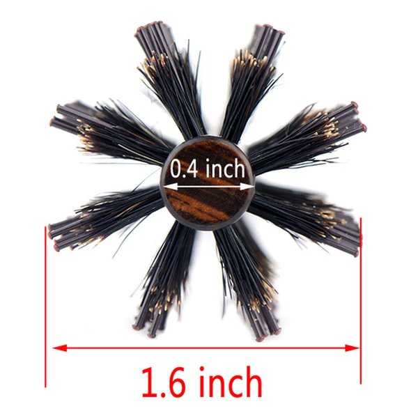 PERFEHAIR Small Round Hair Brush for Thin or Short Hair, Mini Round Mixed Boar Bristle Beard Brush for Men