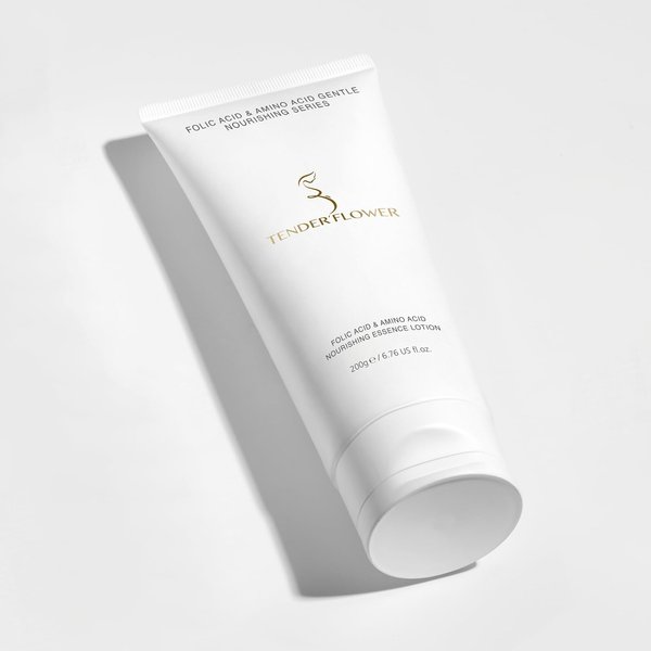 TENDER'FLOWER Body Lotion with Folic Acid,Stretch marks cream,Hyaluronic acid body lotion,Shea butter,Skin Firms, Smooth, unscented cream,sensitive skin, Moisturizing Dry Skin (6.7oz)