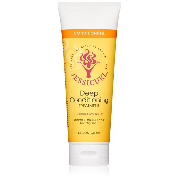 Jessicurl, Deep Conditioning Treatment, Citrus Lavender, 8 Fl oz. Deep Conditioner for Dry Damaged Hair, great Anti Frizz Hair Mask and Leave in Conditioner for Curly Hair
