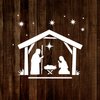 MAGJUCHE Nativity Manger Stencil 6 Inches, Reusable Christmas Stencil for Painting DIY Crafts Decor