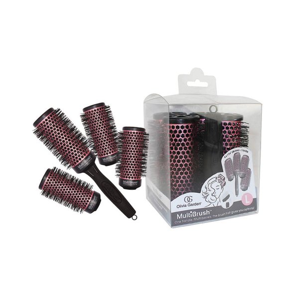 Olivia Garden MultiBrush Detachable Thermal Styling Hair Brush (5-Piece Kit 1 3/4" 46mm)