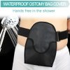 Ostomy Bag Cover Stoma Pouch Covers Stretchy Washable Ostomy Liner Lightweight Protective Protector Support Garment Women Men Black