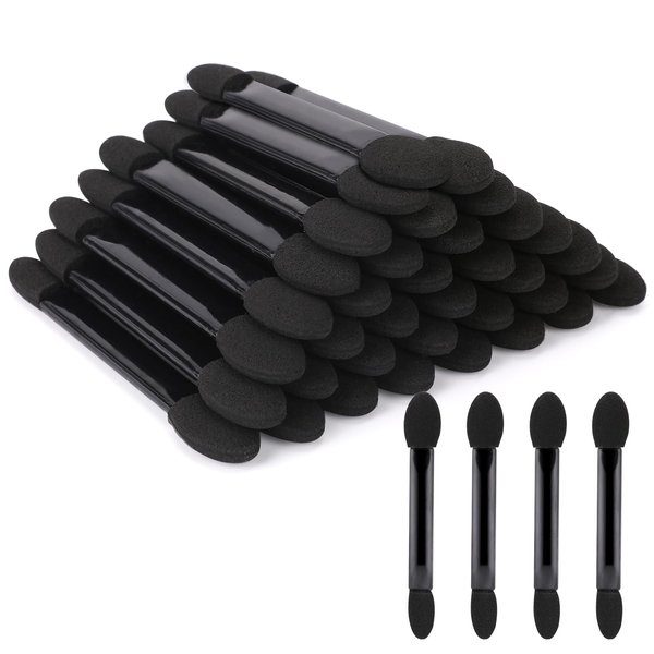 50 Pcs Disposable Double Head Eyeshadow Sponge Brushes Eyeshadow Applicators Dual Sides Eye Shadow Sponge Applicators Eyeshadow Brushes Makeup Applicator Cosmetic Tool