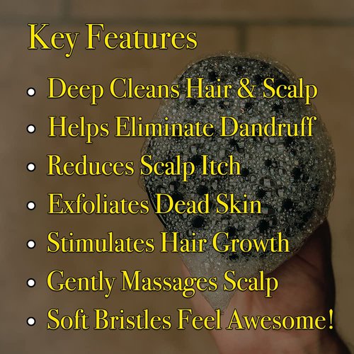 Pete & Pedro SCALP MASSAGER SHAMPOO HAIR BRUSH - Silicone Soft Bristles For Hair Care & Lather | Dry Scalp Head Scrubber and Dandruff Exfoliator | As Seen on Shark Tank