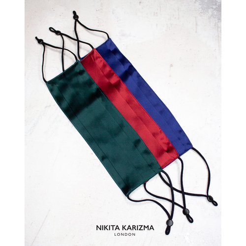 KARIZMA Beverly Hills Silk Face Mask 3 Pack. Jewel Tones Fashionable Designer Face Mask for Women. Washable Fabric Face Mask Reusable Facemask. Real Mulberry Silk Masks, Luxury Fashion Masks for Women