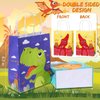 Pajean 24 Pcs Dinosaur Party Favor Bags w/ Handle, Dinosaur Kraft Paper Gift Bags Kids Goodie Treat Bags Boys Girls Dinosaur Dino Theme Birthday Baby Shower Party Supplies Cookie Gift (Cartoon Style)