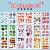 National Flag Temporary Tattoo For Adults And Kids, 36 Sheets World Cup Fake Tattoos, 9 Country National Flag Tattoo for Football Match Marathon Games Party